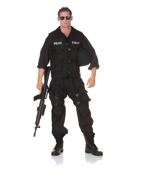 Adult SWAT Jumpsuit Police Costume One Size