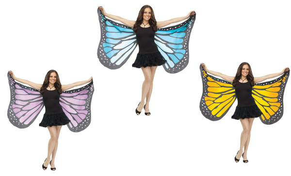 Soft Fabric Adult Butterfly Wings Costume Accessory