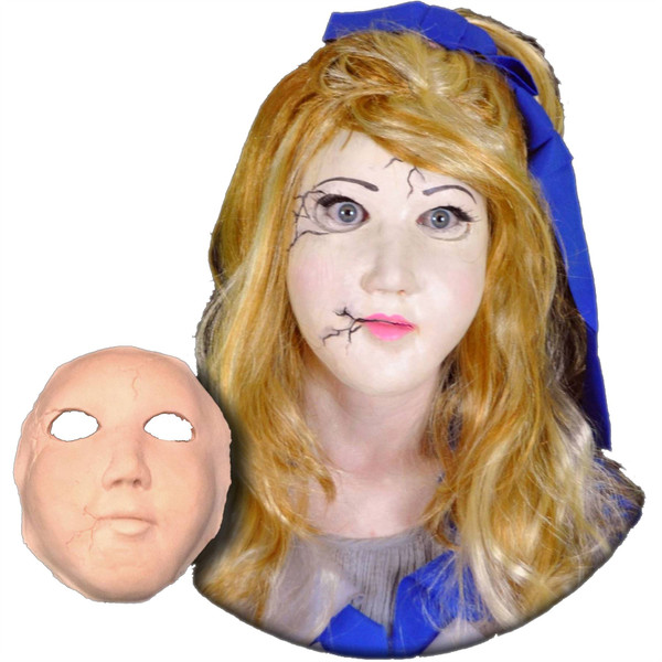 Porcelain Doll Face Foam Latex Prosthetic Theater Appliance