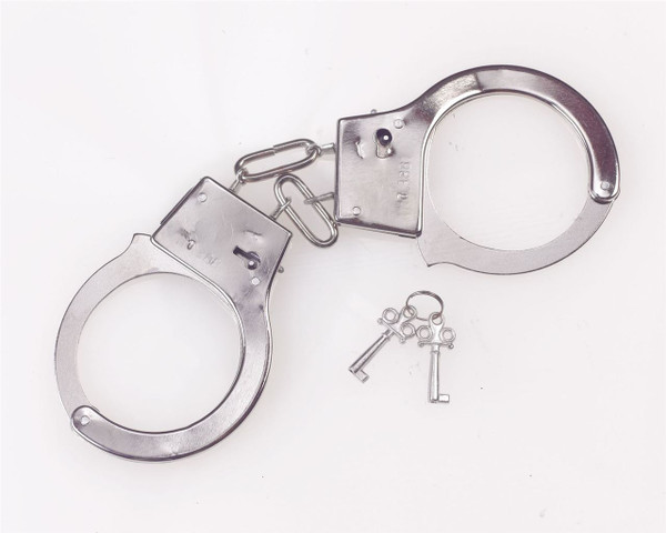 Metal Police Handcuffs Costume Accessory