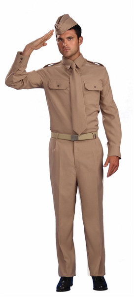 WWII PRIVATE SOLDIER combat war hero historical 40's mens army halloween costume