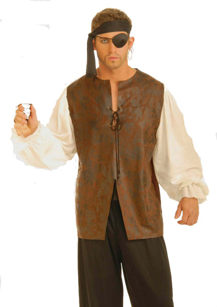 PIRATE SHIRT buccaneer renaissance vest blouse halloween adult mens costume