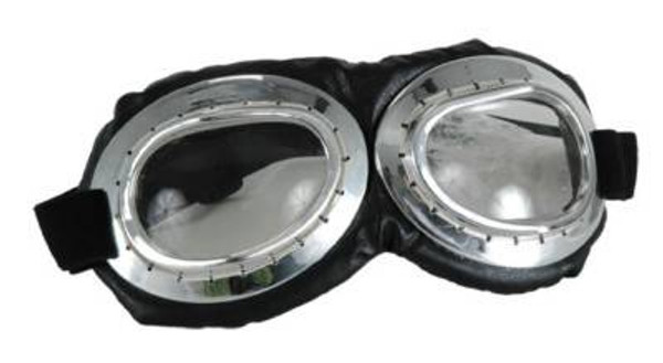 AVIATOR GOGGLES glasses silver pilot motorcycle steampunk costume halloween
