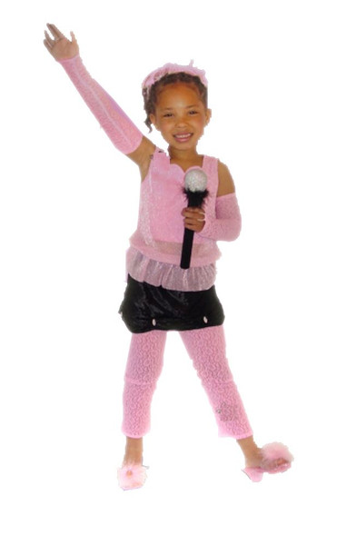 Girls Pop Star Costume Small