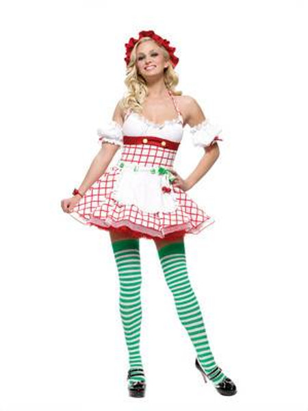 CHERRY GIRL fruit berry tea party candy womens sexy halloween costume L 12-14