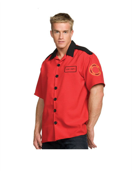 FIREMAN fire fighter man SHIRT mens halloween costume