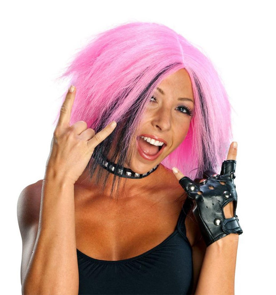 PINK PUNK WIG Tokyo Japan short bob hair adult teen womens costume accessory