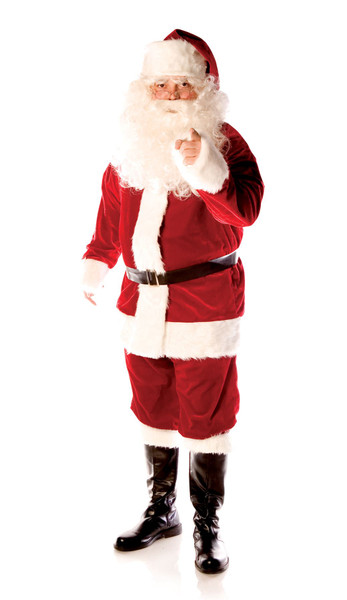 DELUXE VELVET SANTA red suit christmas claus st nick mens adult costume set