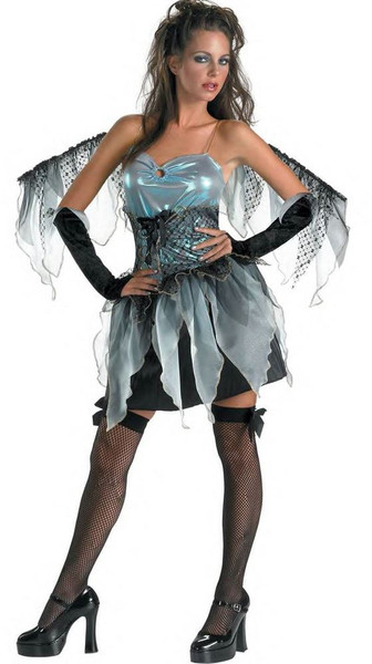 DARK ANGEL frost fairy womens sexy nymph wings halloween costume 12 14 LARGE