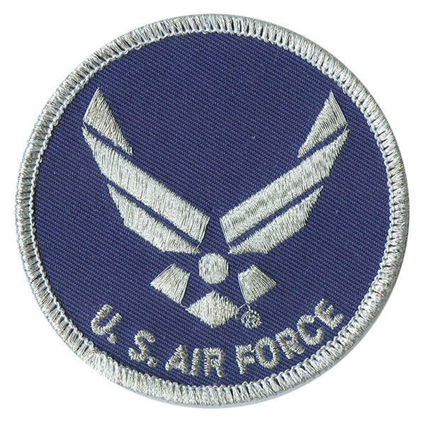 new AIR FORCE EMBLEM PATCH USA embroidered iron on military boys adult costume