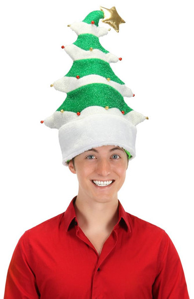 SPRINGY CHRISTMAS TREE HAT funny xmas Christmas teen mens womens adult costume