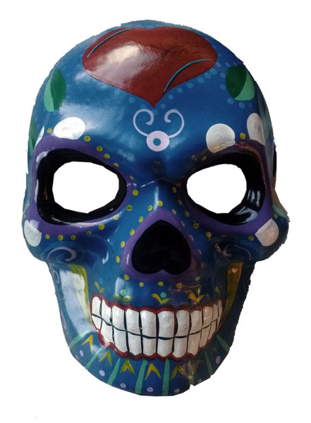 Full Face Blue Day Of Dead Mask