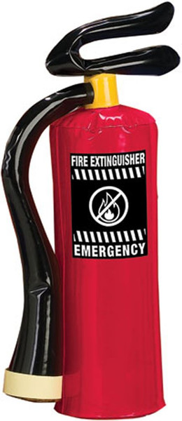 red INFLATABLE FIREMAN fire EXTINGUISHER kids prop halloween costume