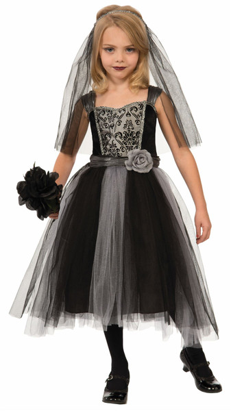 Kids Gothic Bride Costume