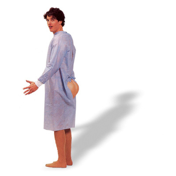 HIND SIGHT BUTT PATIENT hospital gown funny adult mens doctor costume halloween