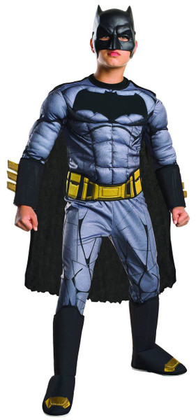 Batman v. Superman Dawn of Justice Deluxe Muscle Chest Kids Boys Batman Costume