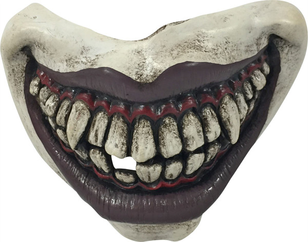 Joker Evil Clown Mouth Mouthpiece with elastic partial mask adult mens Halloween costume