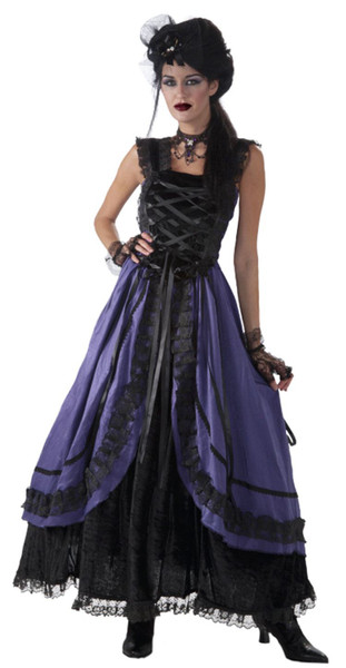 purple Poison dress gothic witch zombie adult womens Halloween costume