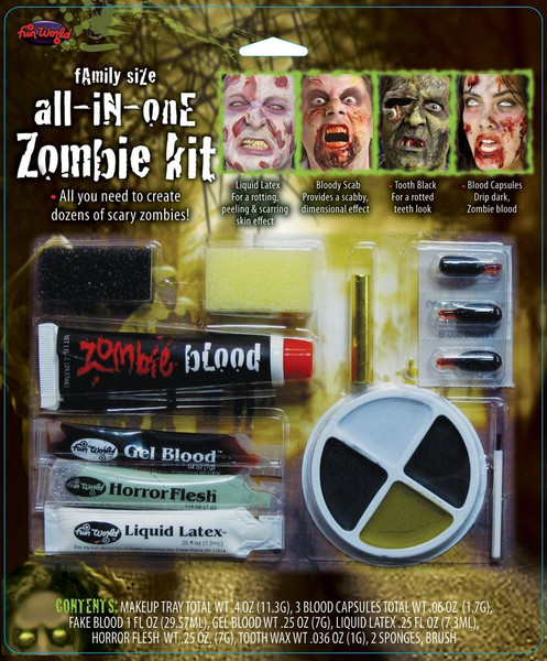 All in one Zombie Kit FX Prosthetic Makeup Kit