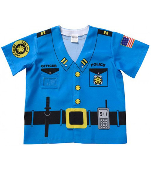 My 1st Career Gear Police Shirt Kids Dress Up Ages 3-5