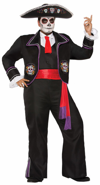 Day of the Dead Mariachi Man mens adult Halloween costume XL