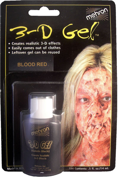 3D BLOOD GEL theatrical thick fake ooze makeup paint wounds fake effects .5oz