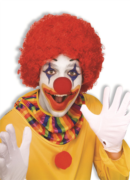 red Color Team Spirit Clown WIG adult womens mens Halloween costume accessory