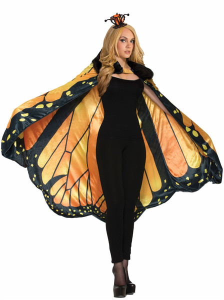 Monarch Butterfly Cape ONLY adult womens Halloween costume accessory