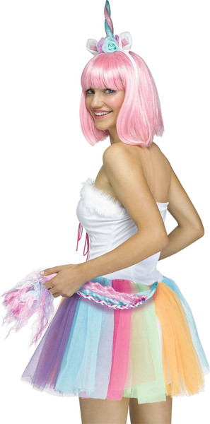 Unicorn Headband Tail Adult Halloween Costume Kit