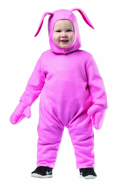 PINK BUNNY SUIT kids pjs Christmas Story ralphie halloween costume child 18-24M