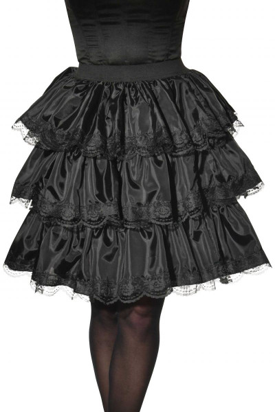 black ruffle skirt Steampunk Pirate Goth womens adult Halloween costume