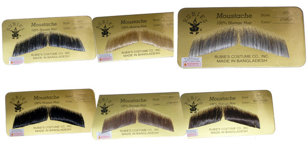 Gentleman's Fake Moustache adult mens Halloween costume accessory