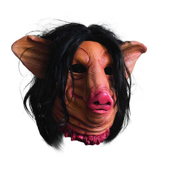 Pig Face Saw Overhead Latex adult mens Mask costume accessory