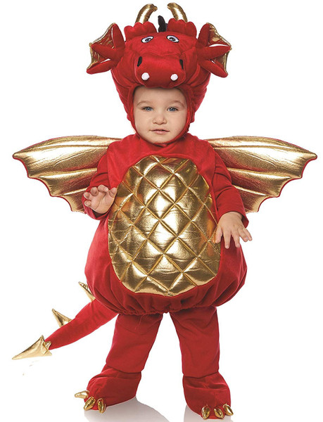 Underwraps Dragon Boys Toddler Red Belly Baby Costume Medium 18/24M