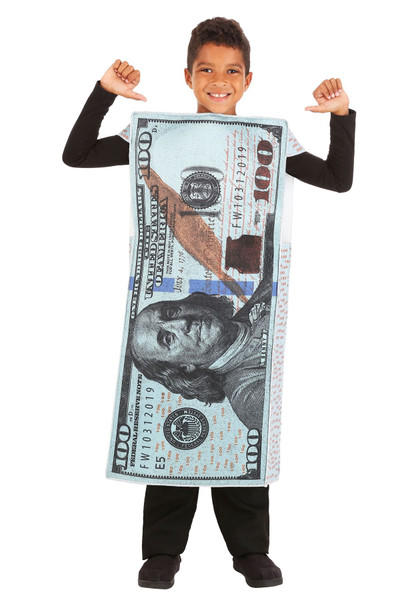 Fun World Kids 100 Dollar Bill Costume Halloween