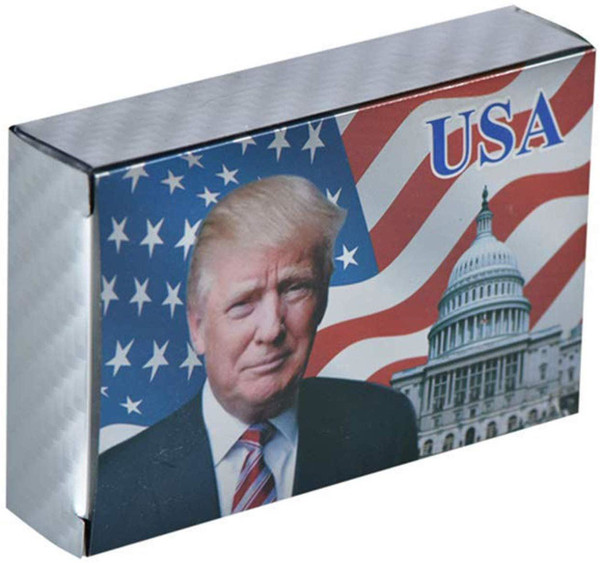 SW Donald Trump Playing Cards - Silver Playing Cards Deck of Waterproof Poker Cards