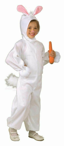 Easter rabbit costume child animal bunny tails hood girl's boys kids medium 8-10