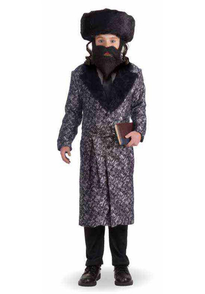 Silver Rabbi Robe Boys Child Spiritual Leader Halloween Costume