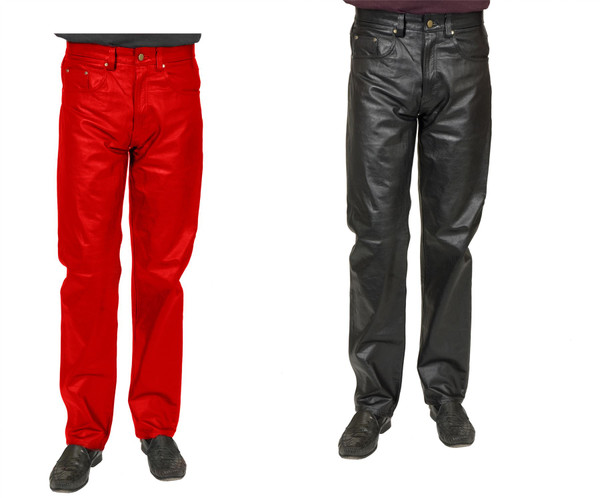 Adult Men's Faux Leather Disco Pants Costume Accessory