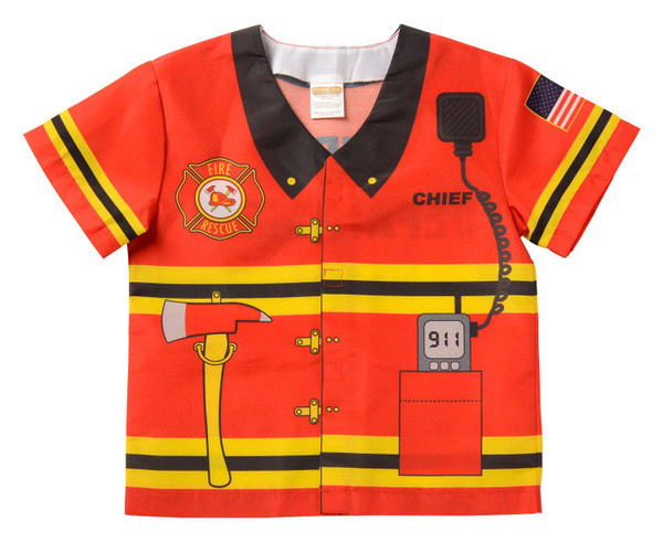 My First Career Fire Fighter Fireman Shirt Toddler Halloween Costume 18-36M