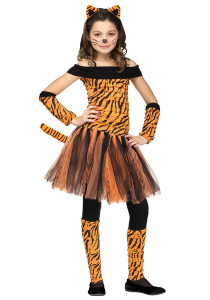 Fun World Womens Girls Tigress Fancy dress costume