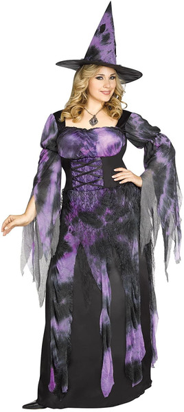 Fun World Women's Plus Size Starlight Witch Costume