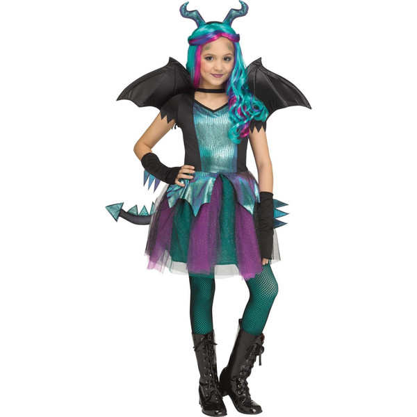FunWorld Dark Dragon Girls' Halloween Costume Girls