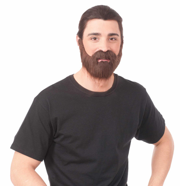 Forum Novelties 73600 Full Brown Beard with Moustache, One Size, Pack of 1