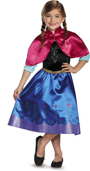 Anna Traveling Disney Frozen Classic Elbow Sleeves Child Costume Toddler XS 3T-4T