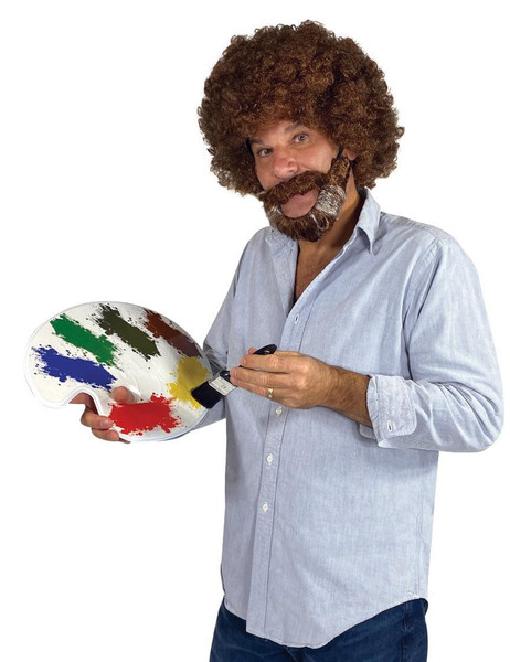 Bob Ross Retro Artist Kit Halloween Costume Dress Up Adult One Size