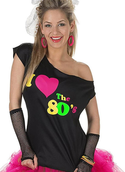 Love the 80's Shirt Adult Sized Costume Shirt ONLY Black