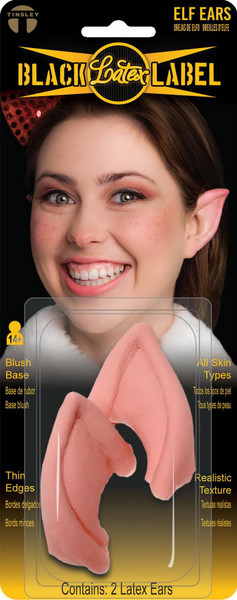 Elf Ears Latex Christmas Santa Helper Prosthetic - Black Label