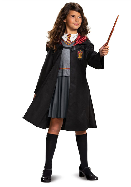 Kids' Harry Potter Hermione Granger Classic Halloween Costume Dress with Attached Robe M (7-8)