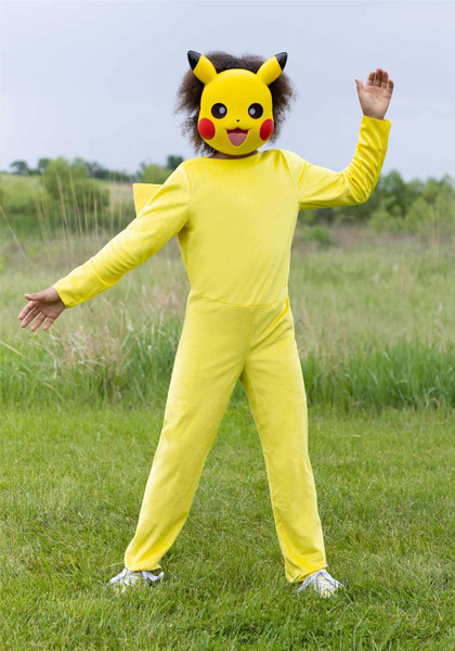 Kids Pokemon Pikachu Classic Halloween Costume Jumpsuit L (10-12)